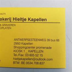 't Hieltje, Kapellen openingstijden