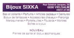 Bijoux Sixka, Vielsalm openingstijden