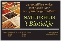 't Biotiekje Natuurhuis, Wielsbeke openingstijden