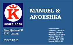 Keurslager Manuel en Anoeshka, Laarne openingstijden