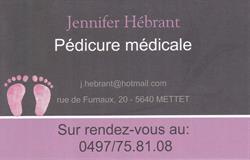 Jennifer Hebrant - Pédicure médicale, Mettet openingstijden