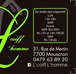 L'Coiff L'homme, Moeskroen openingstijden