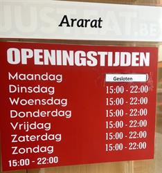 Pizza Ararat, Sint-Truiden openingstijden