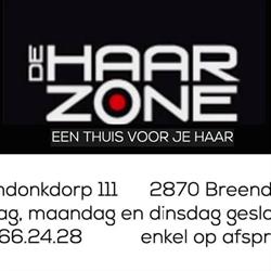 De Haarzone, Coiffeur & Beauté, Puurs openingstijden