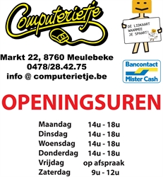Computerietje, Meulebeke openingstijden