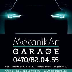 Mecanik'Art garage, Fleurus openingstijden