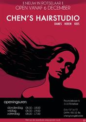 Chen's Hairstudio, Rotselaar openingstijden