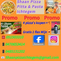 Shaan Pizza , Pitta & Pasta Ichtegem, openingstijden