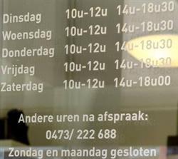 Cannie Men in Style, Deinze openingstijden