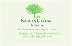 Lievens Katrien, hovenier, Lede openingstijden
