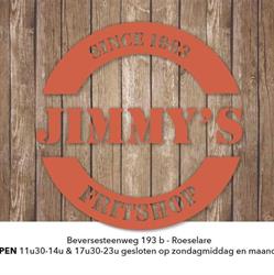 Jimmy's Fritshop, Roeselare openingstijden