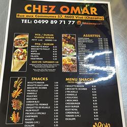 CHEZ OMAR pita snack de cheratte hauteur, Wezet openingstijden