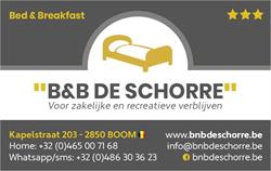B&B De Schorre, Boom openingstijden