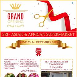 SRI - Asian & African Supermarket, Antwerpen openingstijden