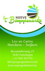 Hoeve 't Bommesaarke, Kinrooi openingstijden