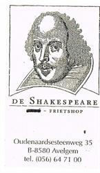 Frietshop 'De Shakespeare' Avelgem, openingstijden