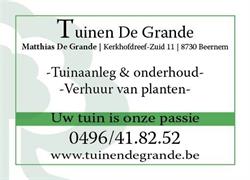 Tuinen De Grande, Wingene openingstijden