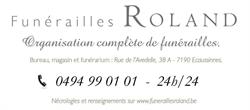 Funérailles ROLAND srl - Pompes funèbres à Ecaussinnes, openingstijden