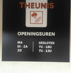 Bakkerij Theunis, Zolder openingstijden