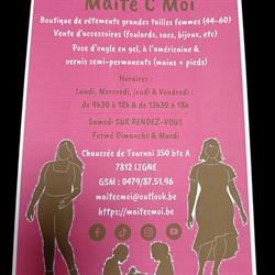 Maïté C Moi (vêtement femme grande taille et ongles semi-permanent), Aat openingstijden