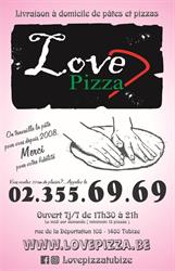 Love Pizza Tubize, openingstijden