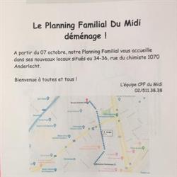 Centre de planning Familial du Midi - Anderlecht, openingstijden